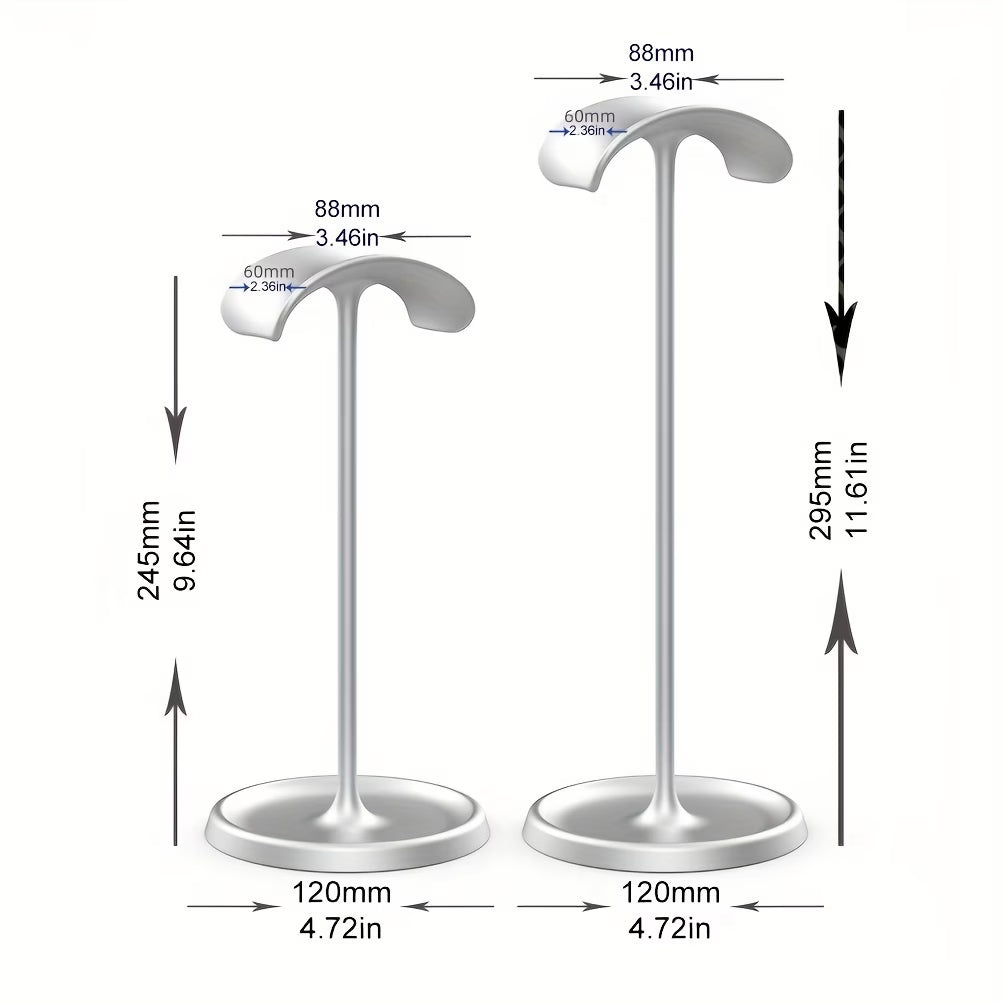 Stand Headset Holder Earphone Stand With Aluminum Supporting Bar Flexible Headrest ABS Solid Base For All Headphones Size
