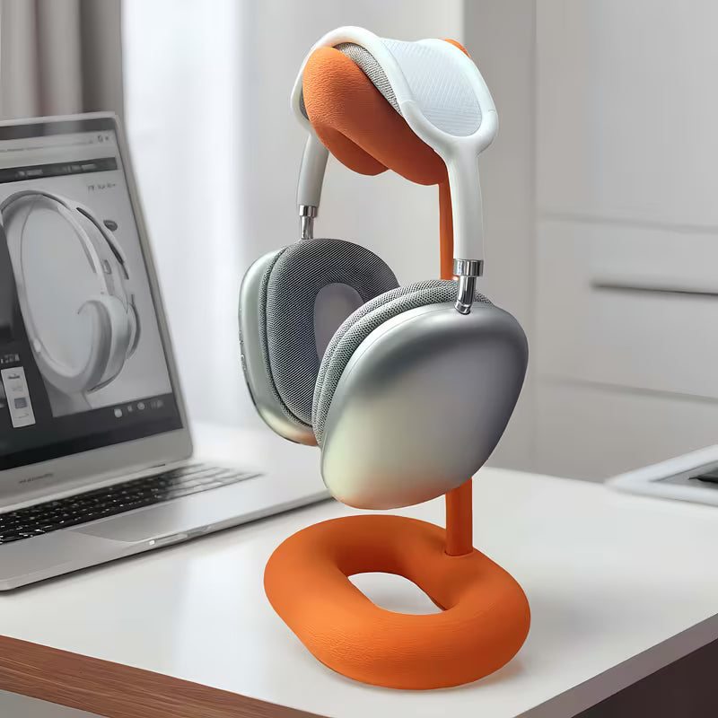 1pc Headset Stand Made of Resin - Orange/White/Black/Multi-Functional Desktop Holder Compatible with All Headphones
