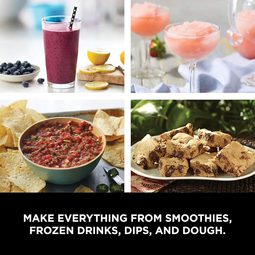 BL770 Mega Kitchen System, 1500W, 4 Functions for Smoothies, Processing, Dough, Drinks & More, with 72 Blender Pitcher, 64 Processor Bowl, (2) 16-oz. to-Go, with 2 Nutri Cups + Lids