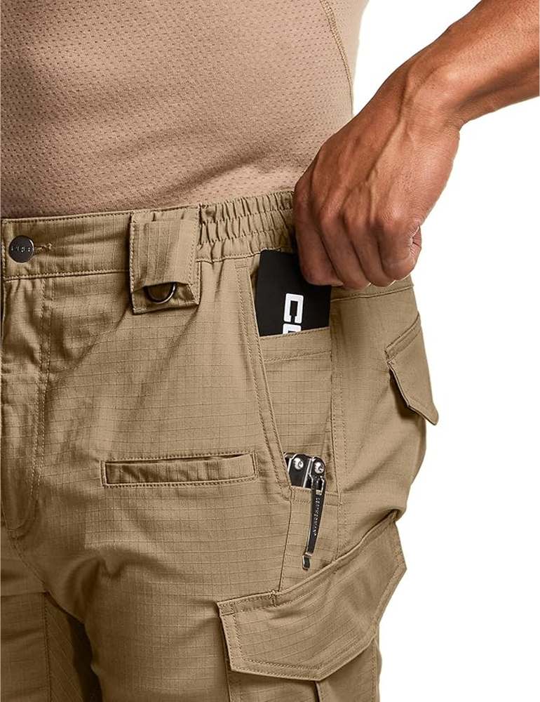 ❤️Men's Flex Stretch Tactical Pants, Water Resistant Ripstop Cargo Pant