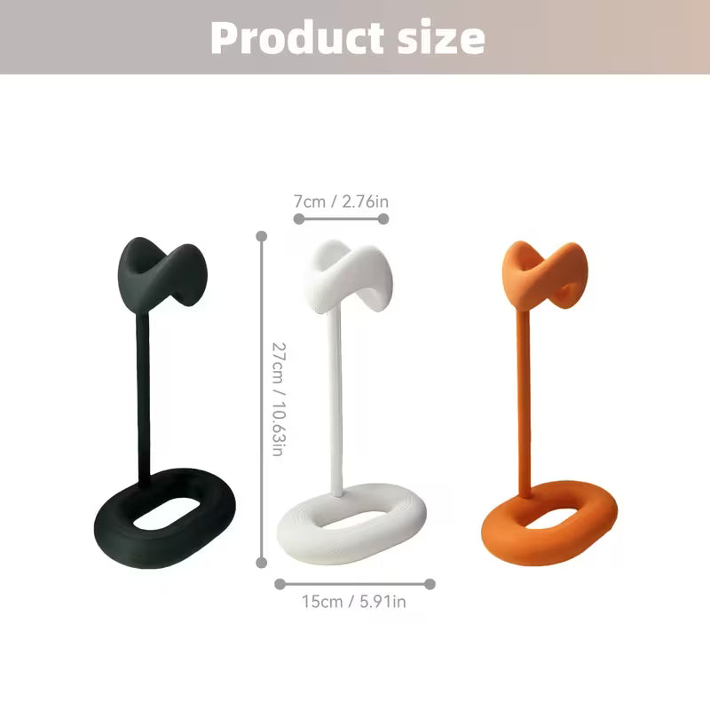 1pc Headset Stand Made of Resin - Orange/White/Black/Multi-Functional Desktop Holder Compatible with All Headphones